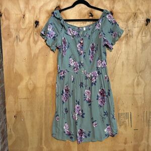 Floral Green Dress